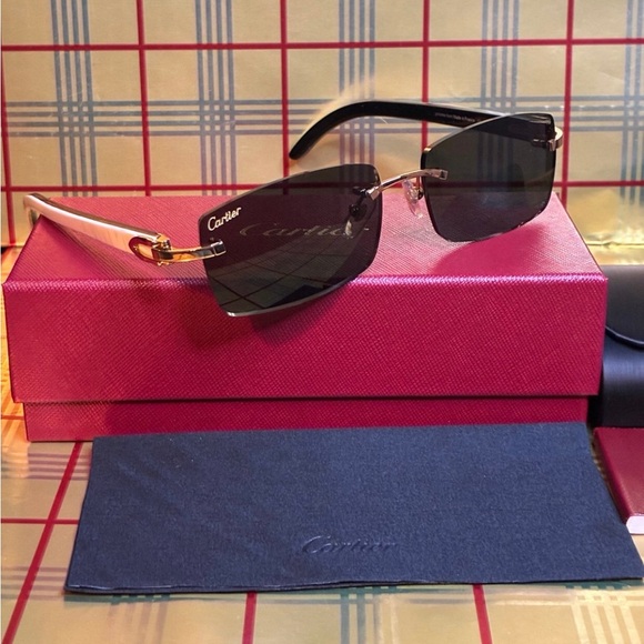 Cartier Unisex Buffalo Horn Sunglasses